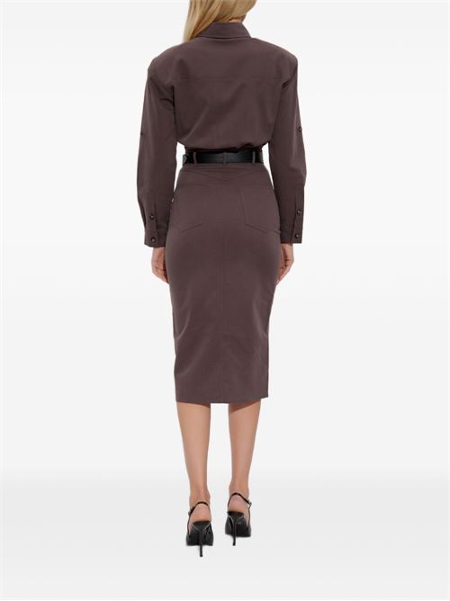 Abito midi SELF PORTRAIT | AW25077MABROWN